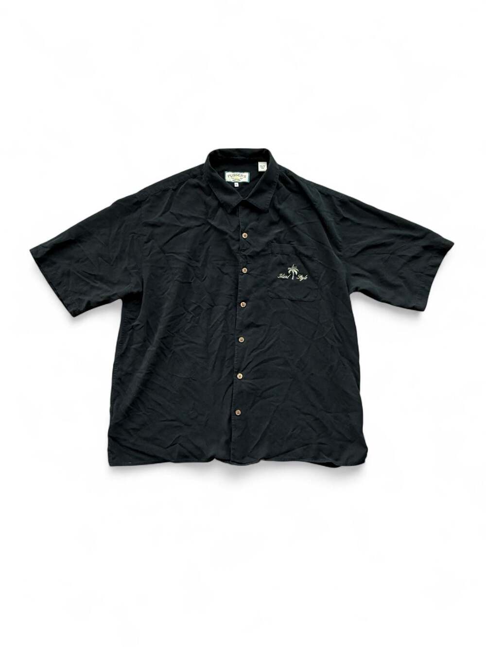 Pusser's Island Style Embroidered Short Sleeve Shirt XL